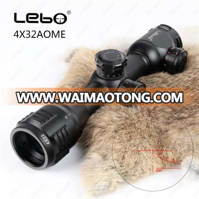 LEBO 4x32 AOME Tactical Optical Sight Red/Green Illuminated Glass Etched Reticle Hunting Compact Lock Rifle Scope