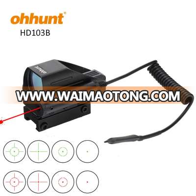 Ohhunt HD103B Tactical Hunting Sight 4 Reticle Red Green Dot Laser Holographic Reflex Sight Scope