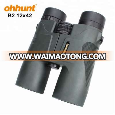 Ohhunt Waterproof Optical Telescopes Army Green 12X42 Roof Prism Binoculars Telescope for Camping Hiking