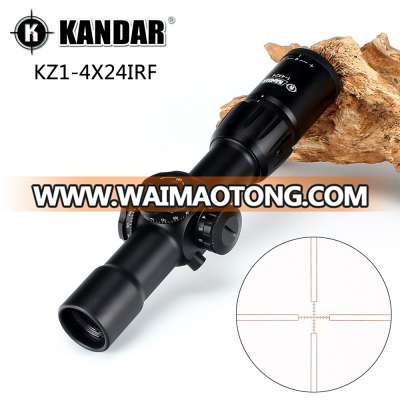 KANDAR KZ 1-4X24 IRF Compact First Focal Plane Hunting Riflescopes Q-2 Glass Etched Reticle Tactical Optic Rifle Scope