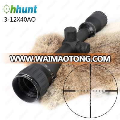 ZOS Riflescopes 3-12x40AO Mil-dot reticle Optical rifle scope With Lens Cover