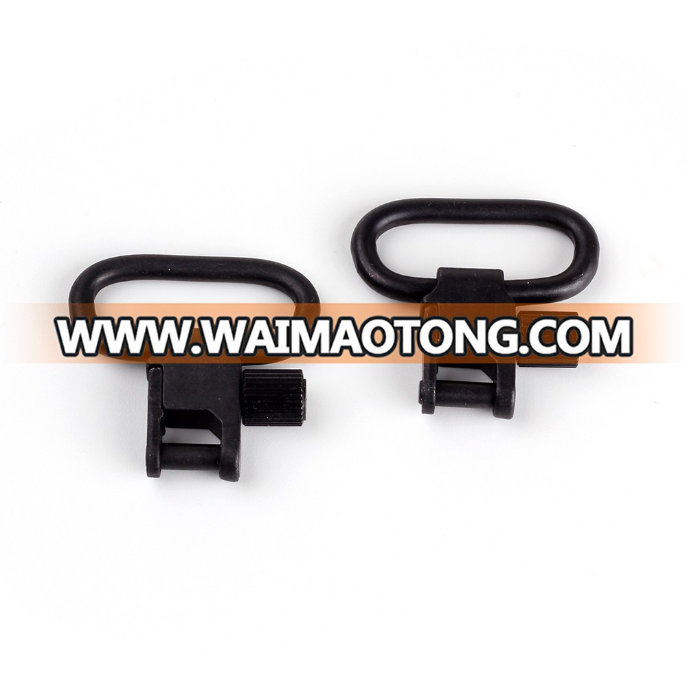 Hunting Tactical Military 2Pcs1 inch QD Quick Detachable Black Super Sling Swivel Mount Set