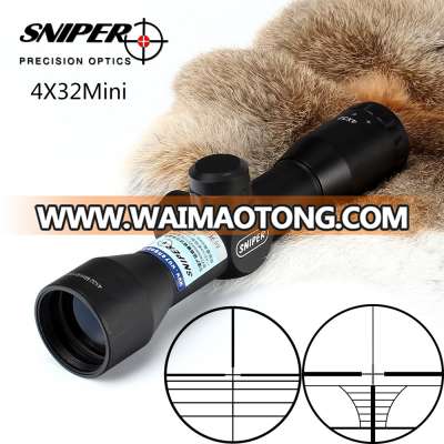 Sniper Optic 4x32 Tactical Crossbow Rifle Scope Rangefinder Reticle Hunting Riflescope